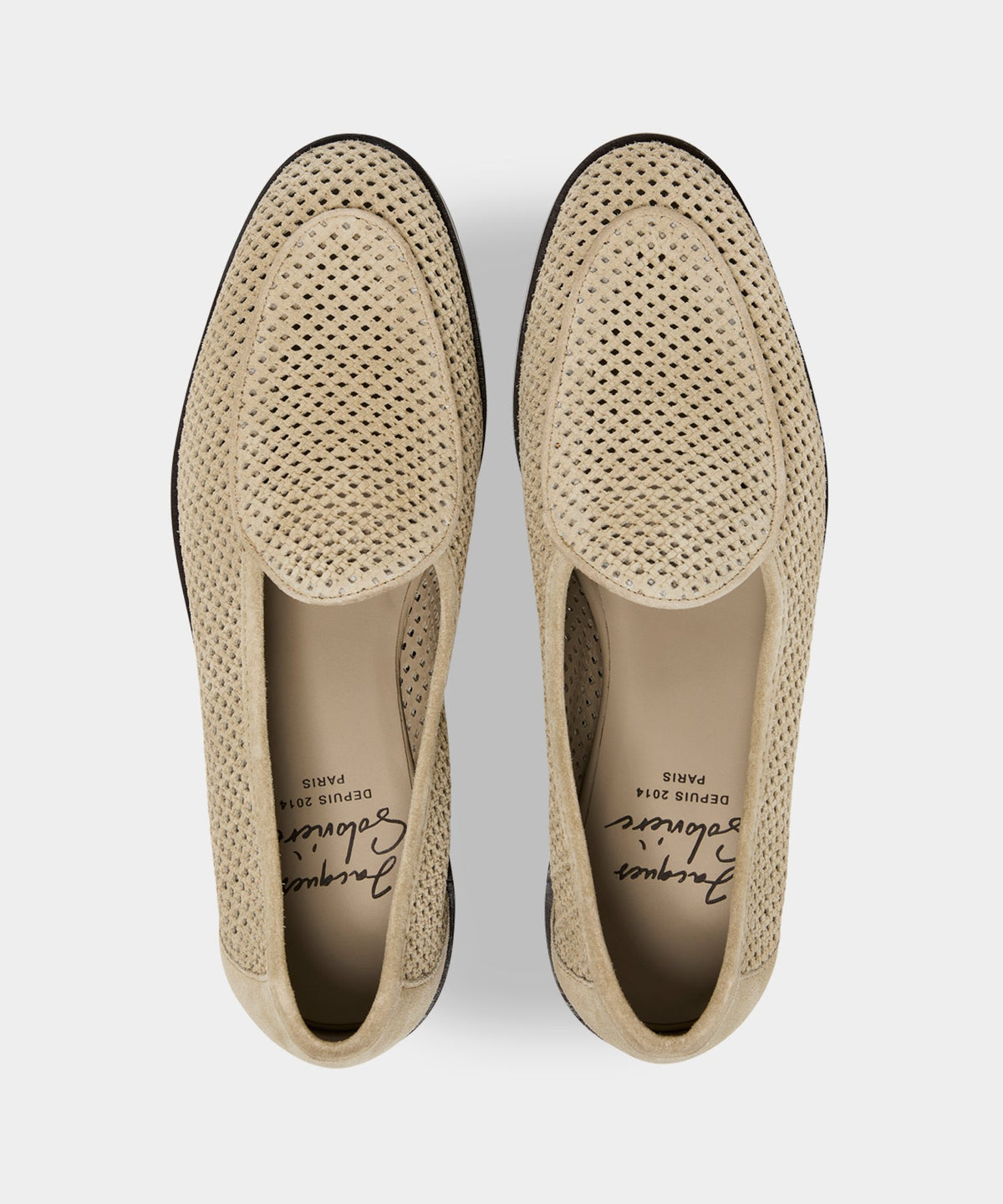 Jacques Solovière Suede Fishnet Loafer