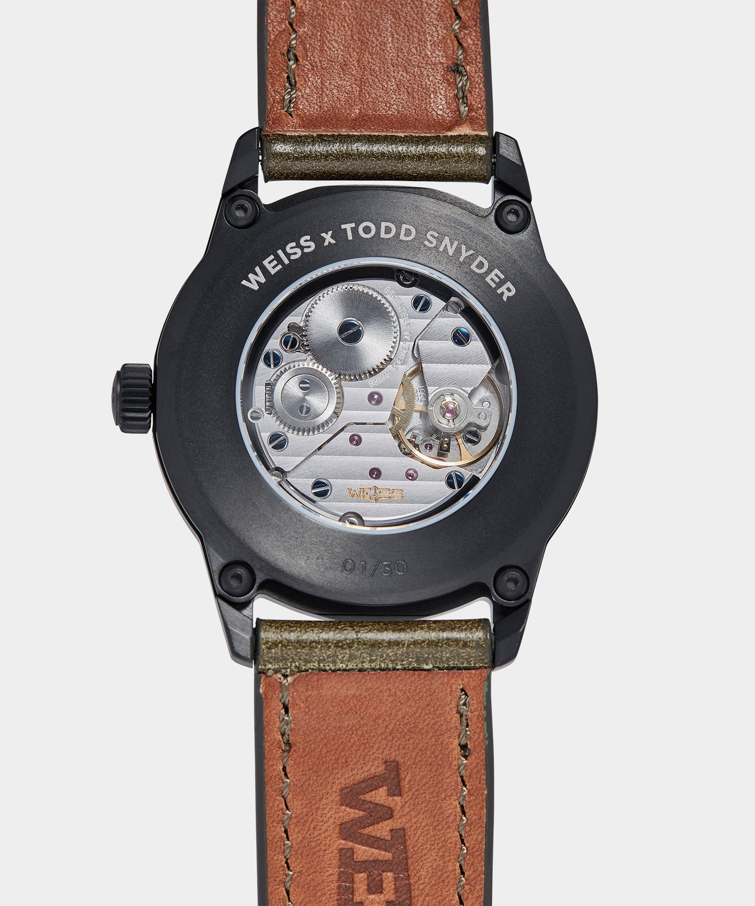 Todd Snyder x Weiss Watch Company 38MM Standard Issue Watch in Forest Ranger
