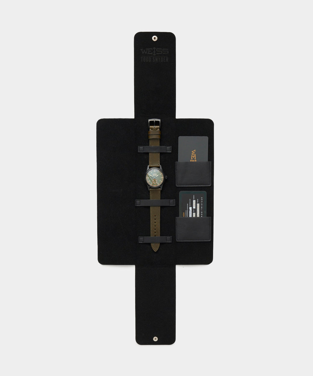 Todd Snyder x Weiss Watch Company 38MM Standard Issue Watch in Forest Ranger