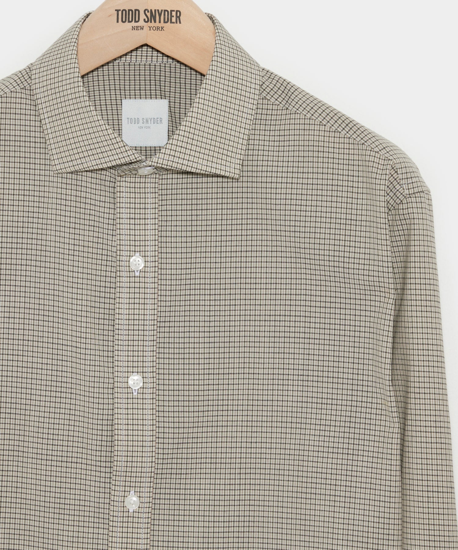 Brown Tattersall Merino Dress Shirt