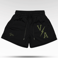 Combat Mesh Shorts 5" - Black/Distressed Olive