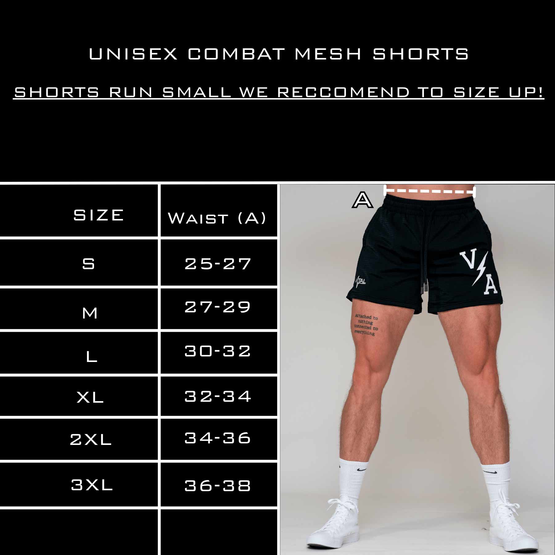 Combat Mesh Shorts 5" - White/Black Bolt Unisex