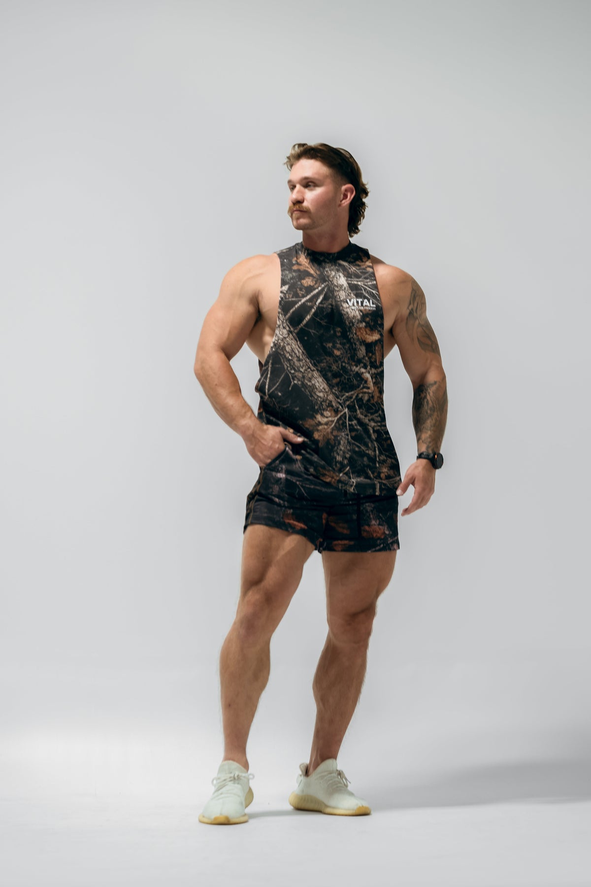 Cut Off Tank - Black Camo