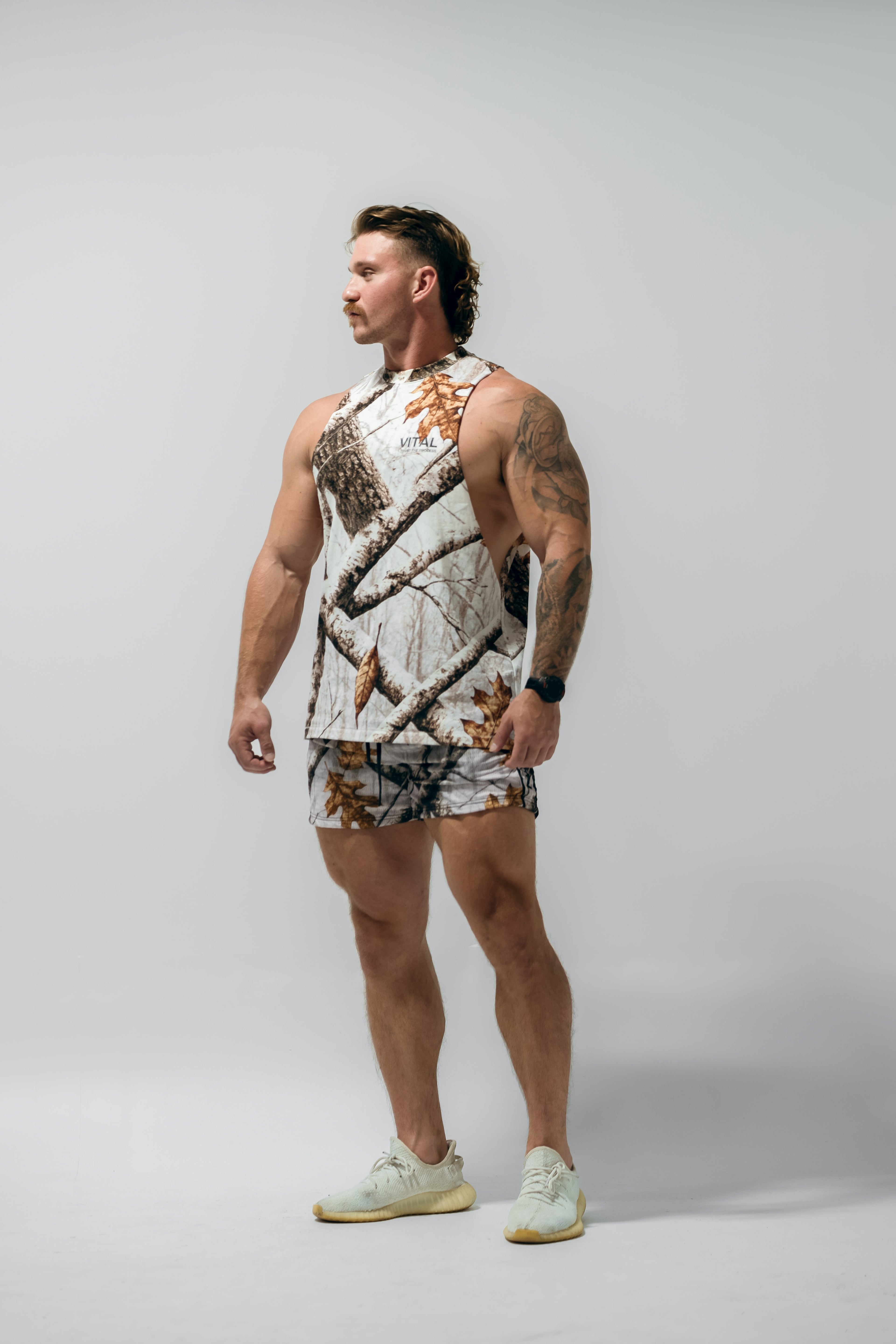 Cut Off Tank - Snow Camo