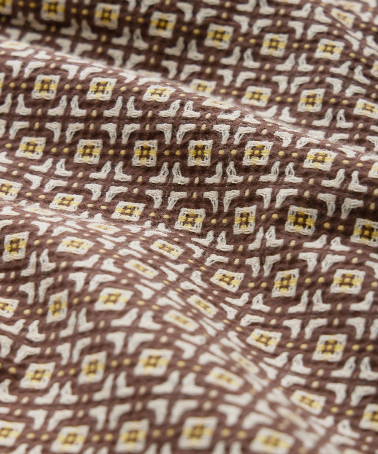 Dobby Chore Shirt in Brown
