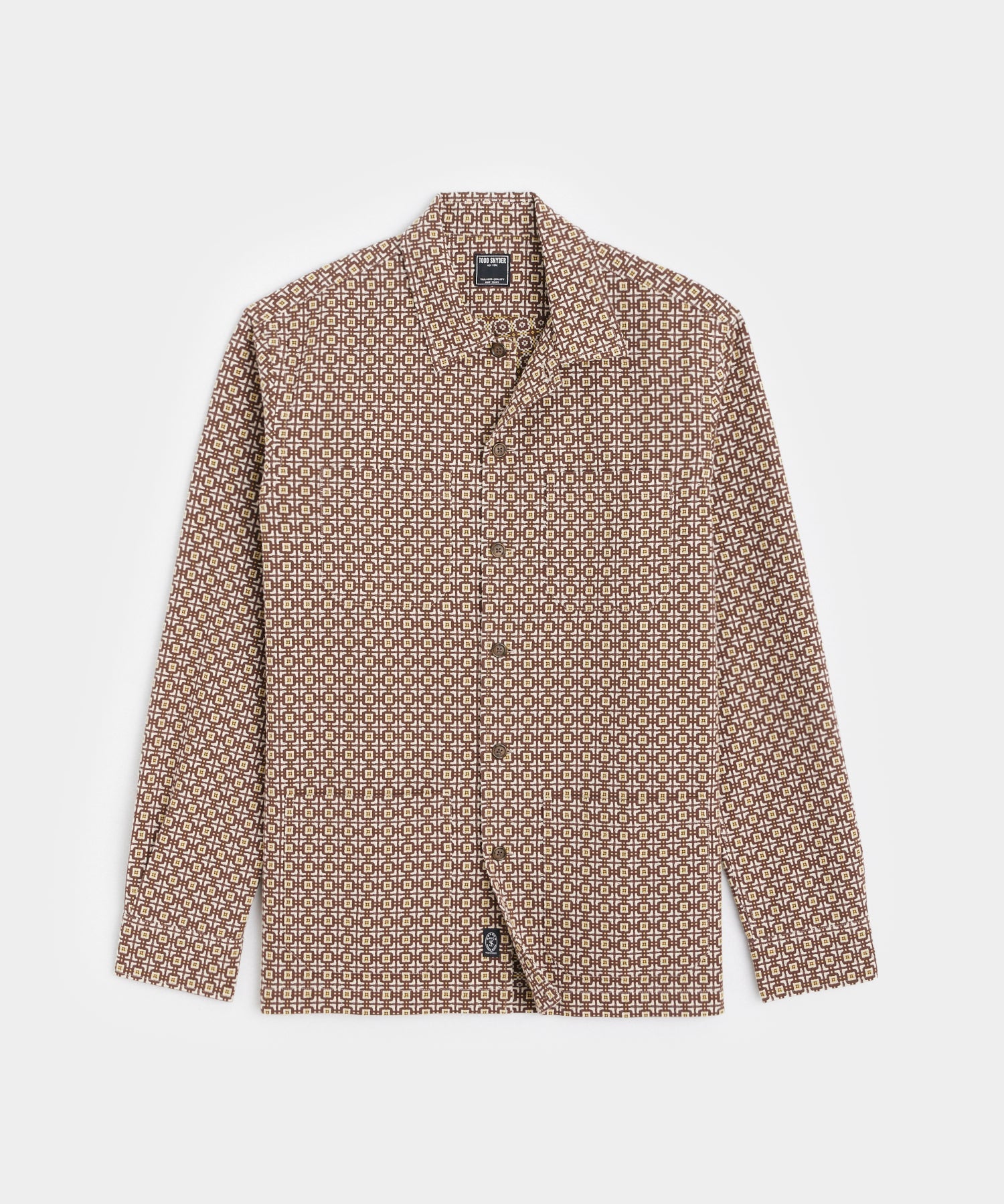 Dobby Chore Shirt in Brown