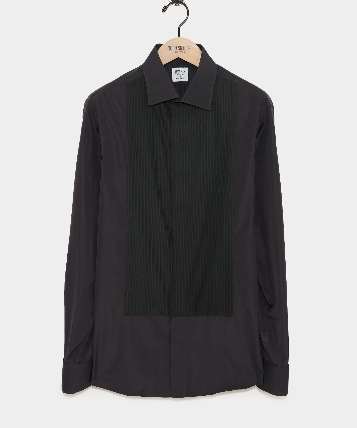 Hamilton + Todd Snyder Cotton Pleated Spread Collar Tuxedo Shirt