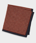 Italian Foulard Pocket Square in Rust