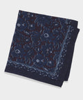 Italian Indigo Floral Pocket Square