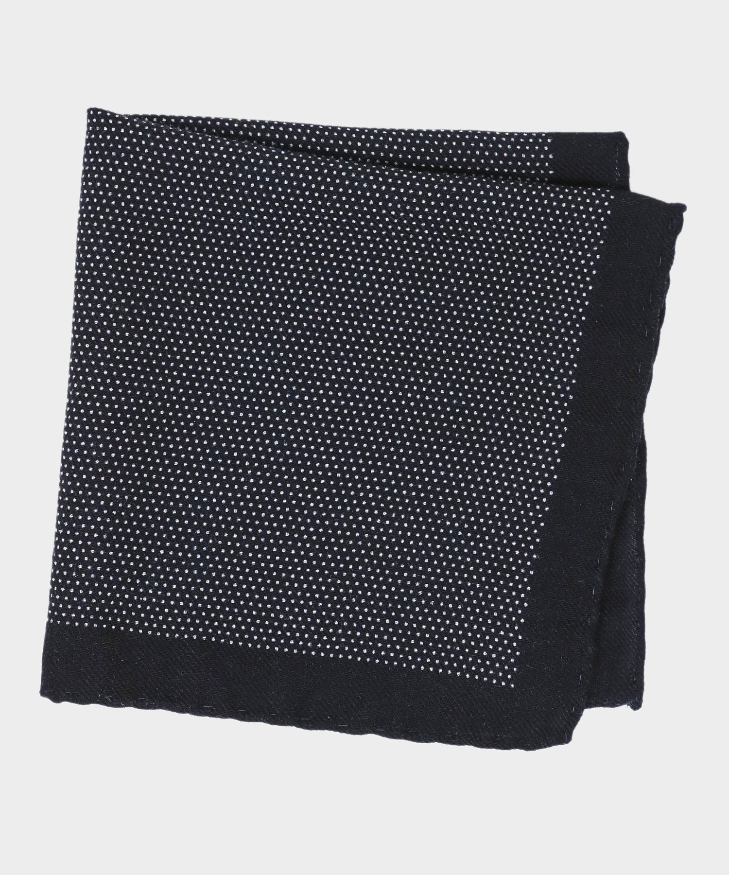 Italian Micro Dot Pocket Square in Navy