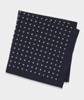 Italian Polka Dot Pocket Square in Navy