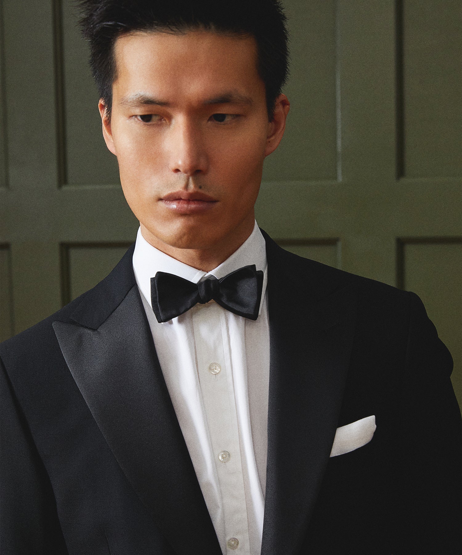 Italian Silk Bowtie in Black