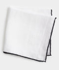 Italian Tipped Linen Pocket Square