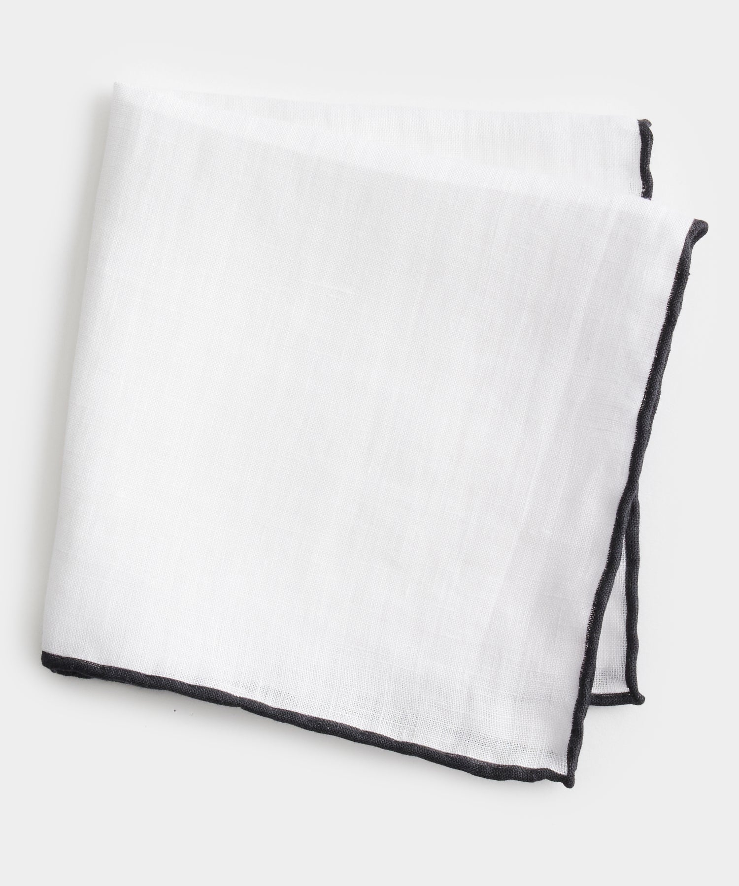 Italian Tipped Linen Pocket Square