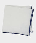 Italian Tipped Linen Pocket Square