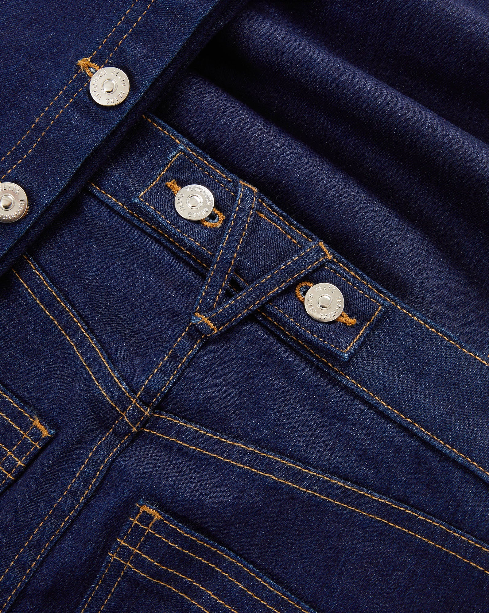 Crosbie Slim Wide-Leg Button-Seam Jean