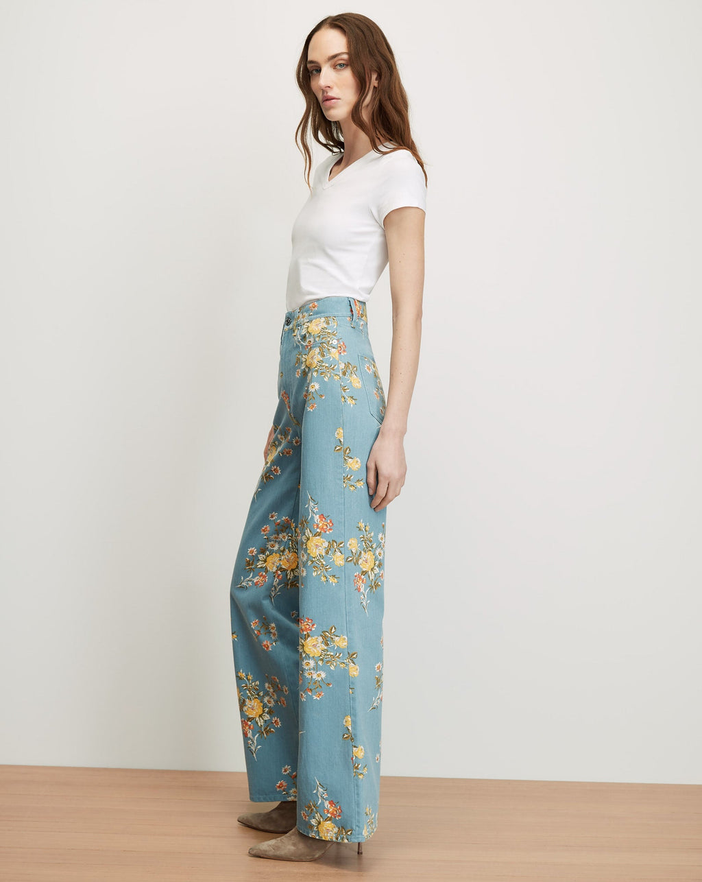 Taylor Floral Wide-Leg Jean