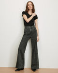 Grant Studded Wide-Leg Jean