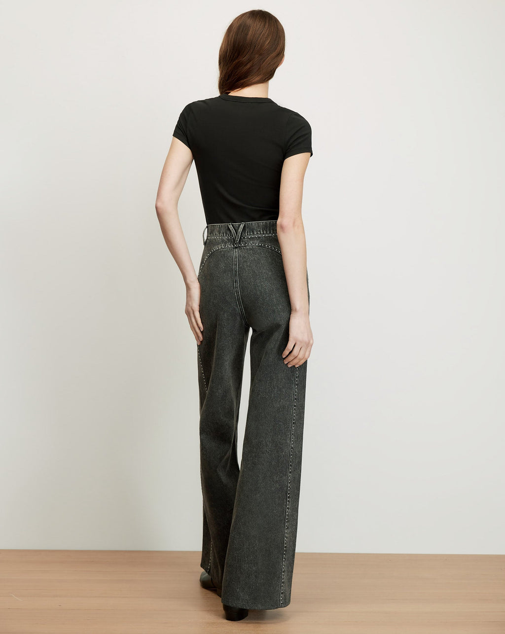 Grant Studded Wide-Leg Jean