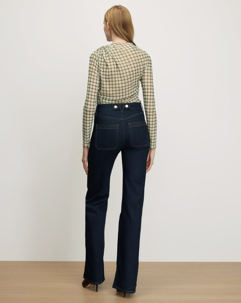 Nuvina Plaid Top