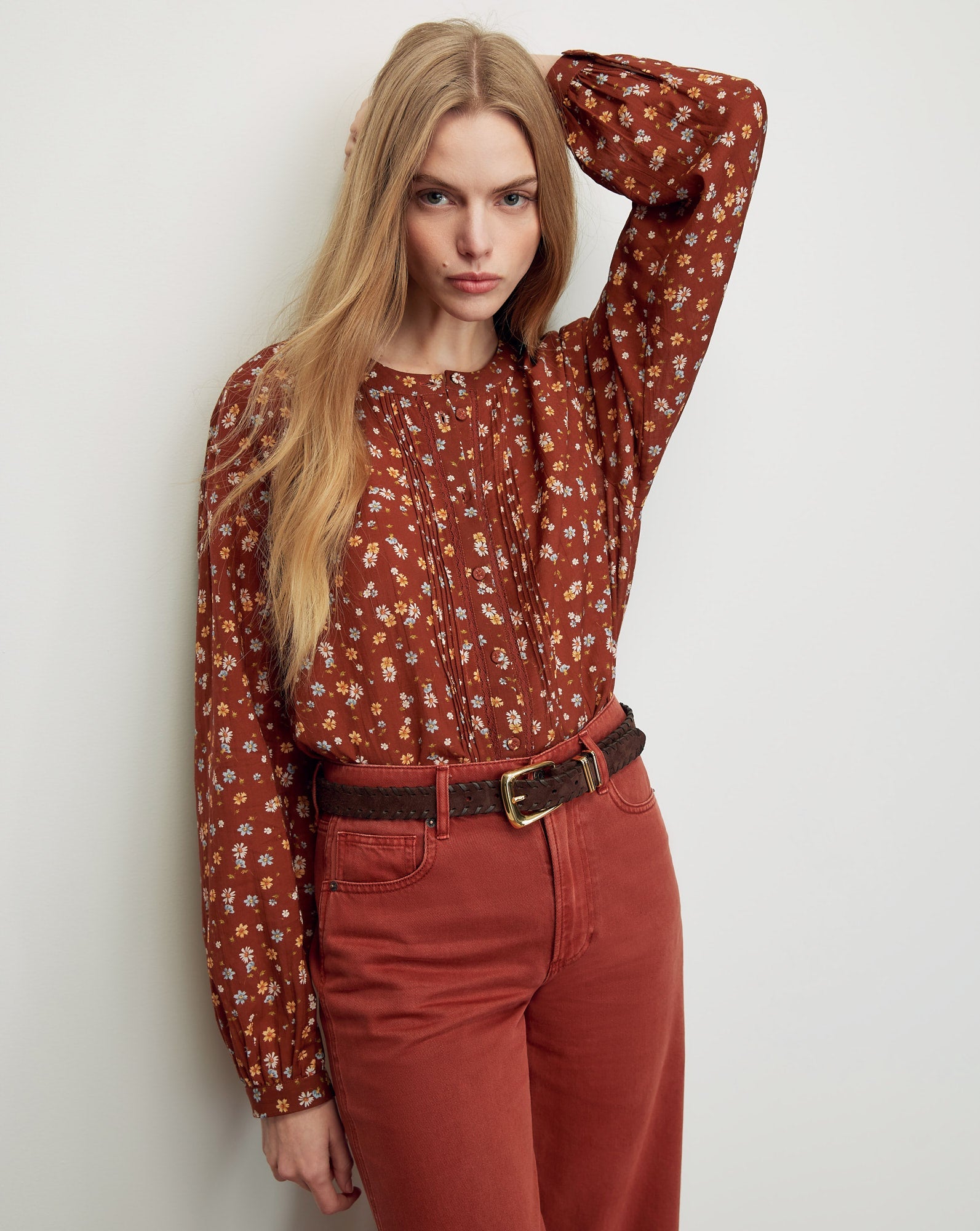 Lollie Floral Button-Down Blouse