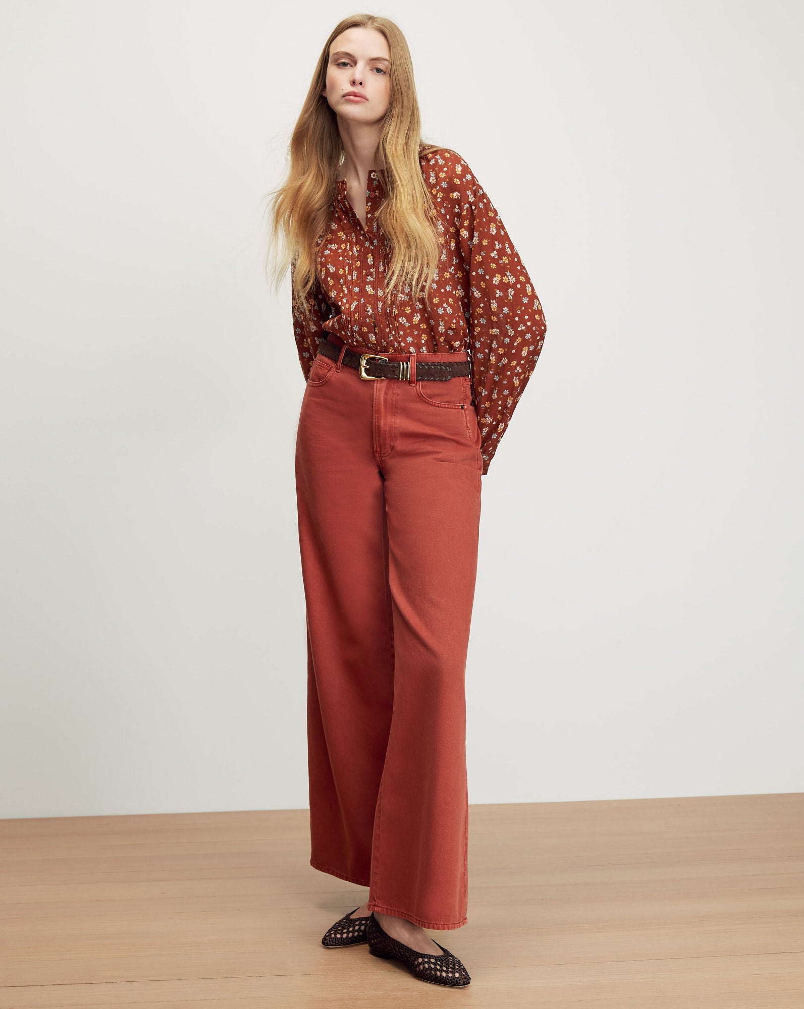 Lollie Floral Button-Down Blouse