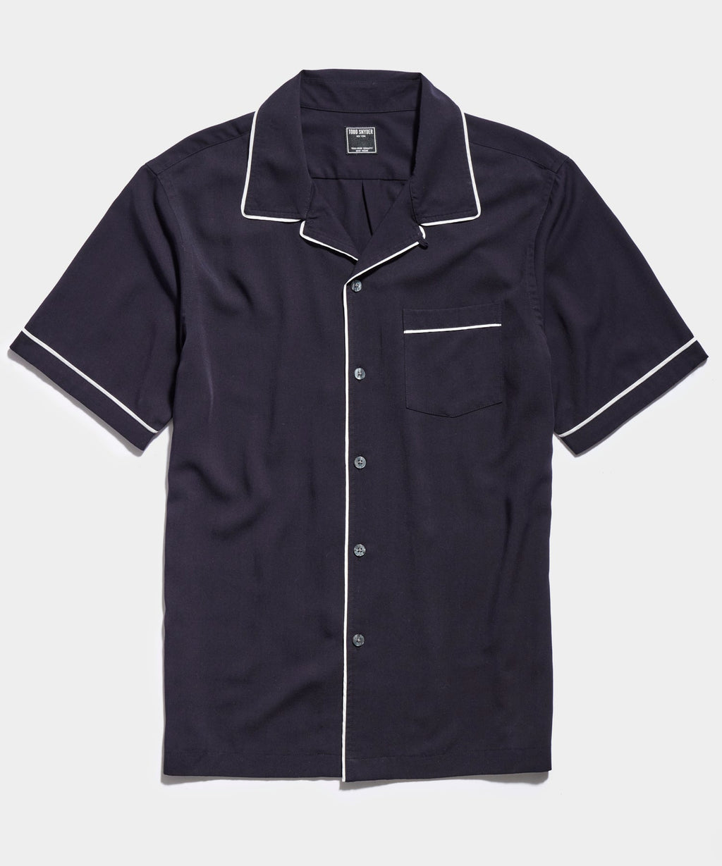 Japanese Tipped Rayon Lounge Shirt