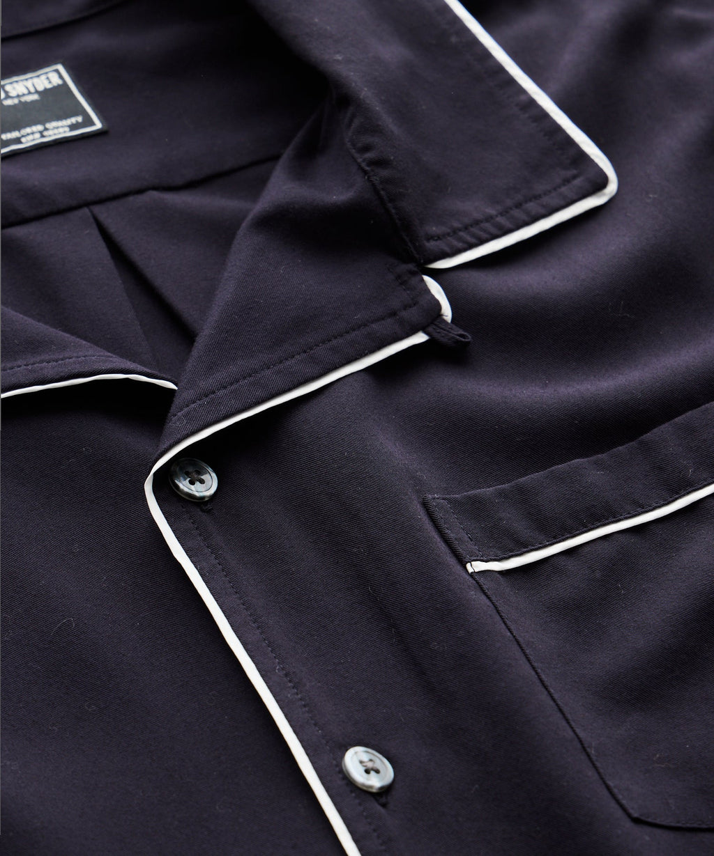 Japanese Tipped Rayon Lounge Shirt