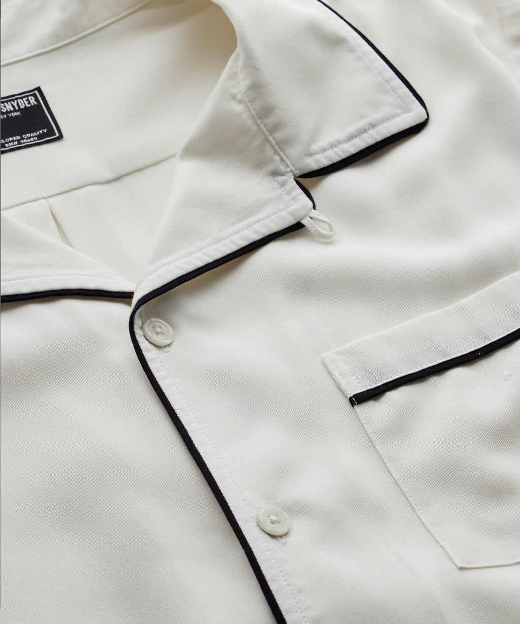 Japanese Tipped Rayon Lounge Shirt