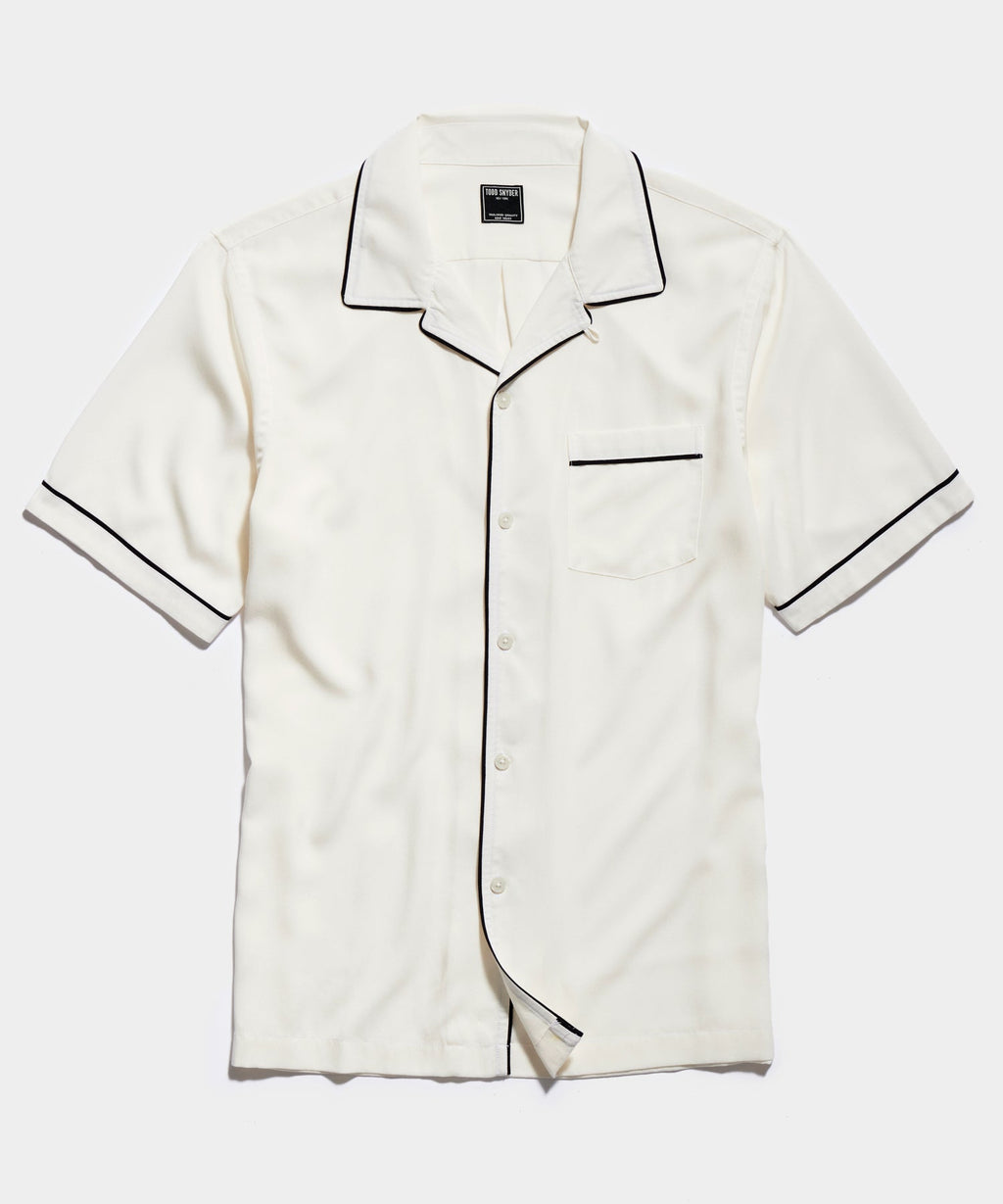 Japanese Tipped Rayon Lounge Shirt