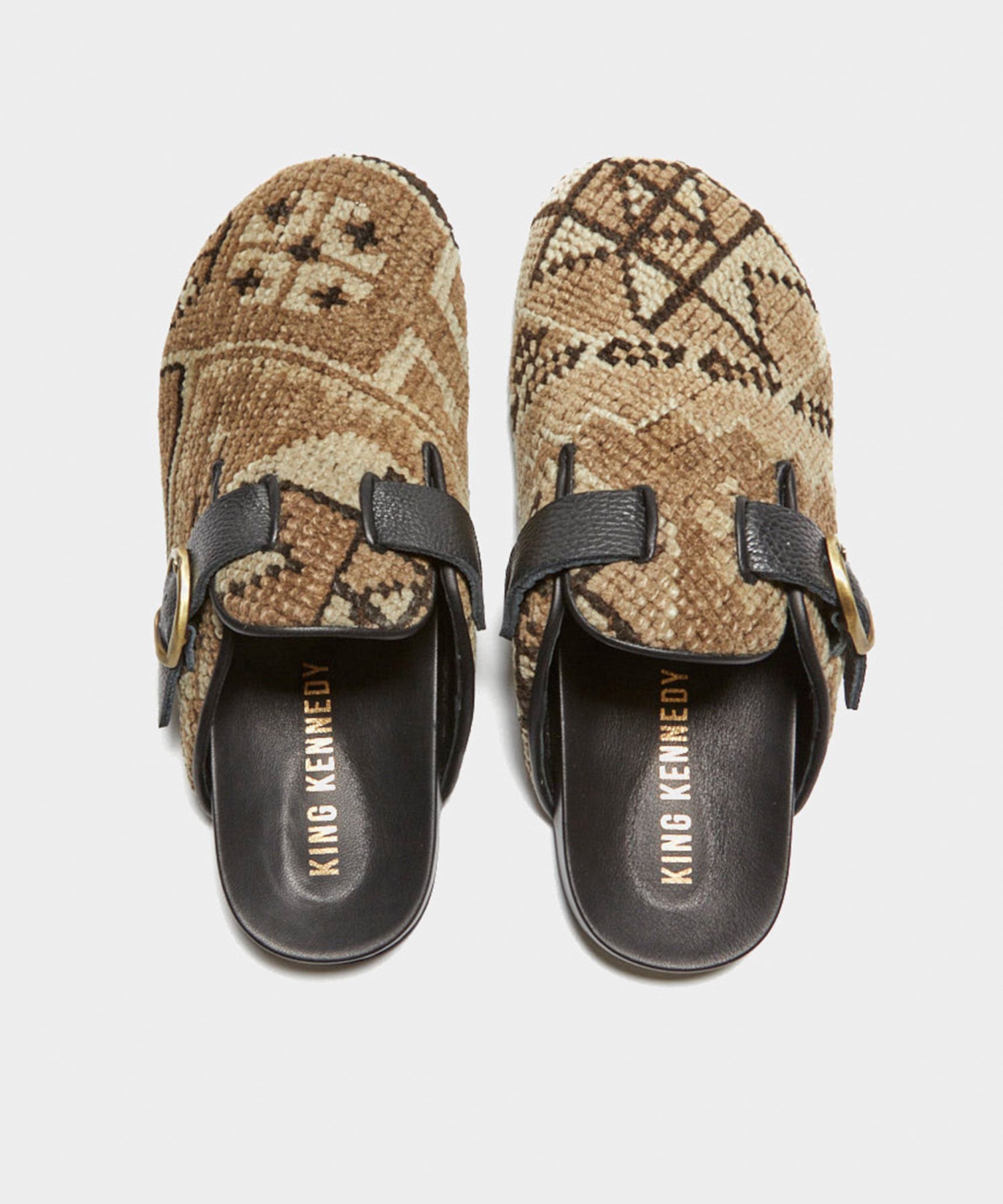 King Kennedy Rug Mules Size 12