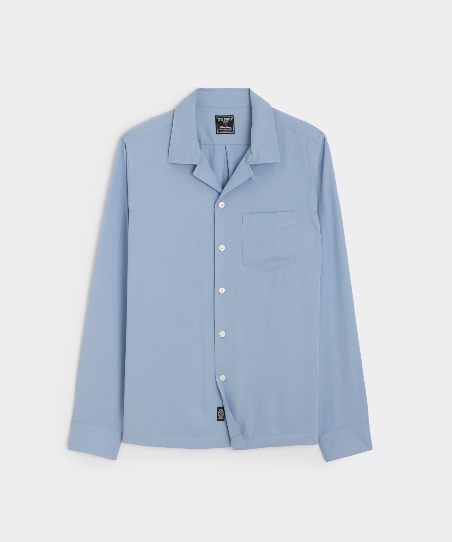 Slim Fit Rayon Hollywood Shirt in Steel Blue