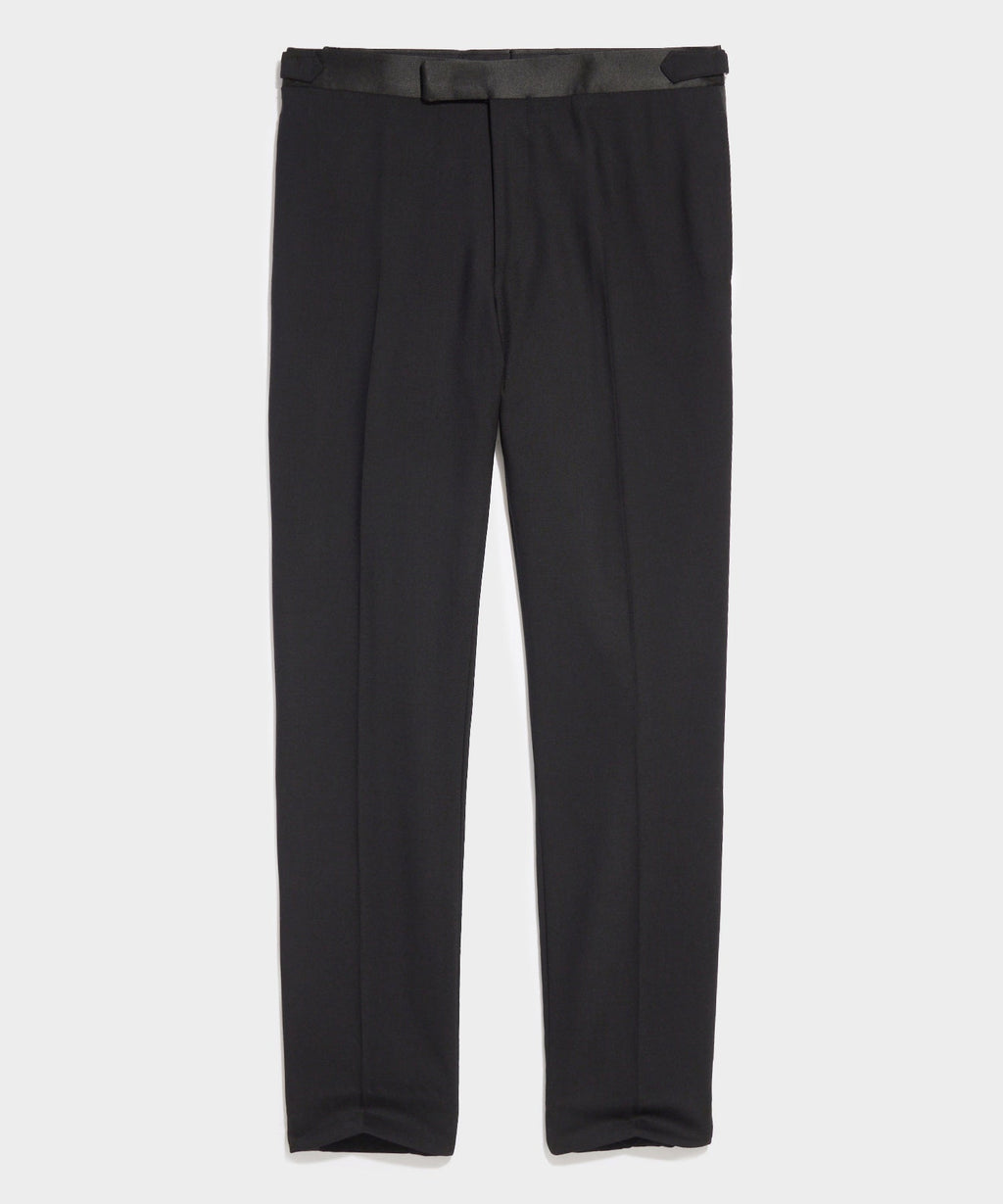 Slim Italian Wool Tuxedo Trouser