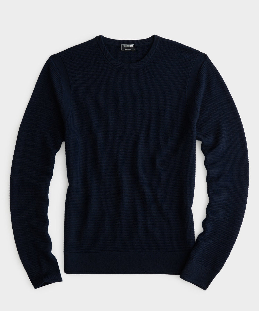 Merino Waffle Crew