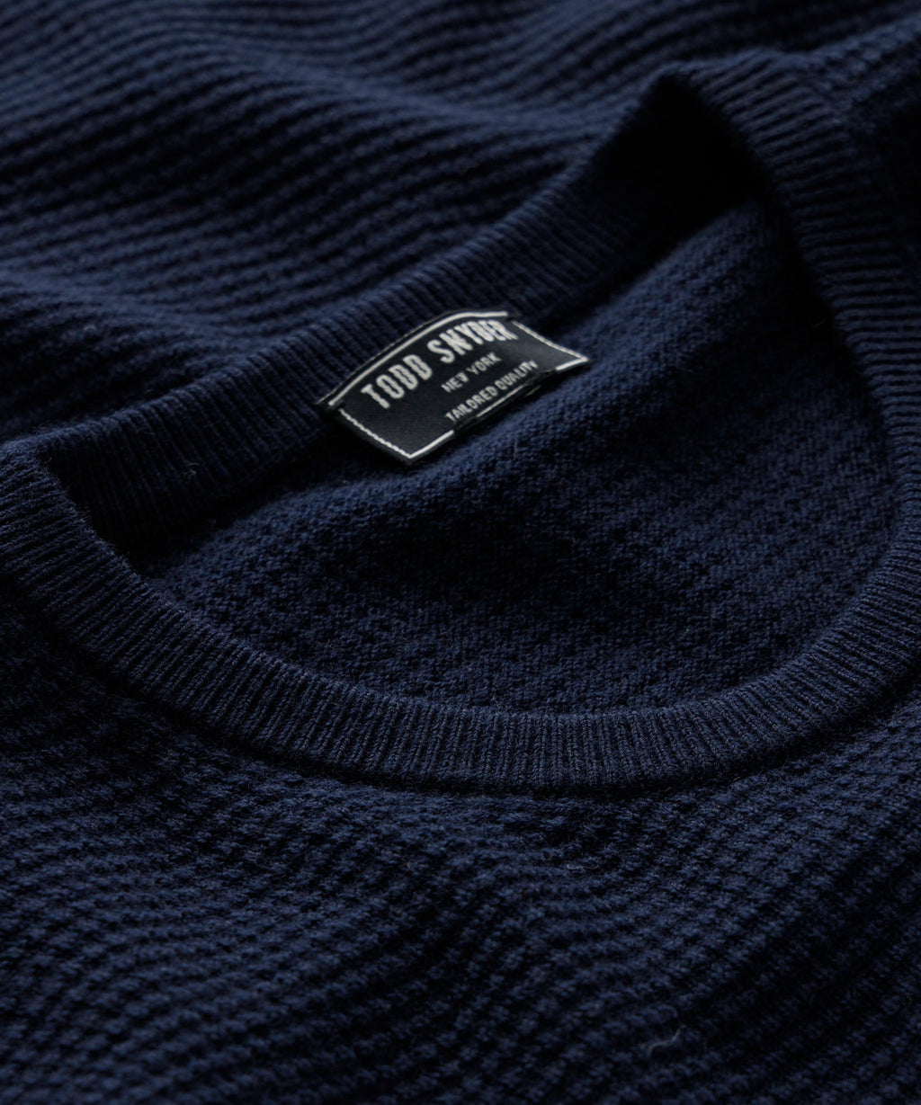 Merino Waffle Crew