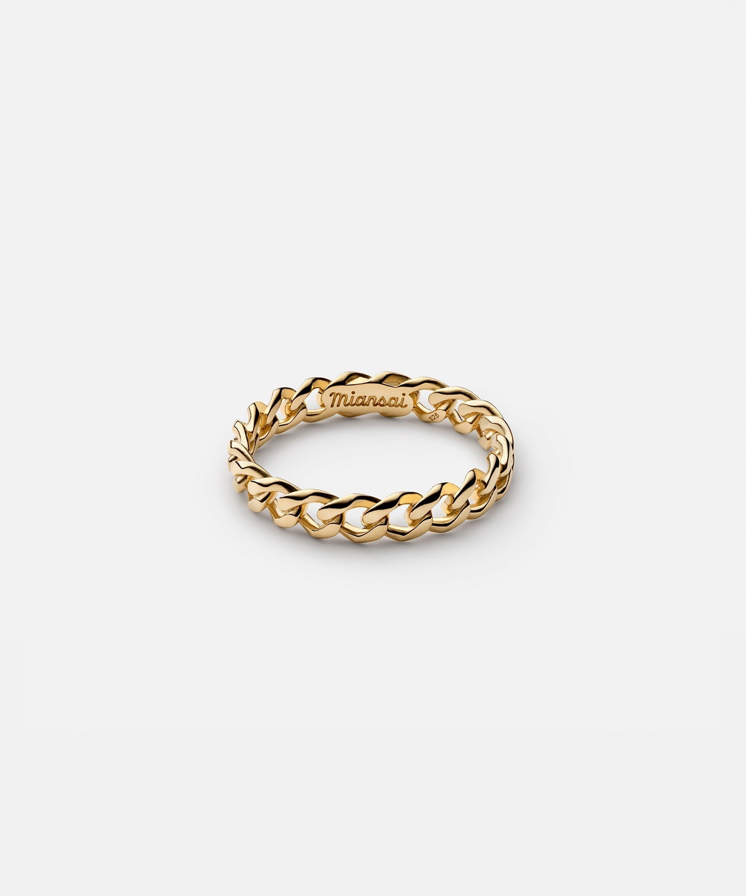 Miansai Cuban Link Ring in Gold Vermeil