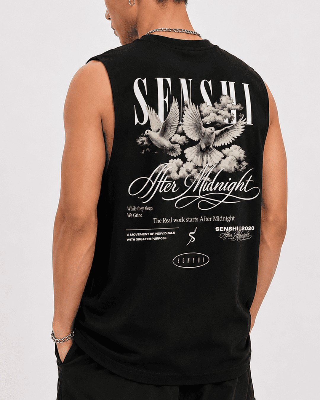 AFTER MIDNIGHT HEAVYWEIGHT OVERSIZED TEE/TANK