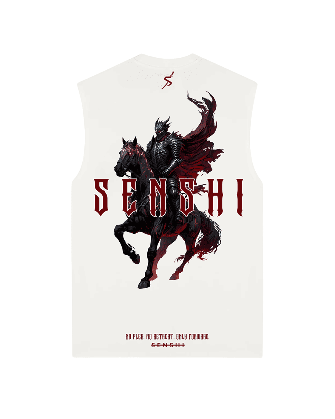 RED KNIGHT PREMIUM OVERSIZED WHITE TEE/TANK