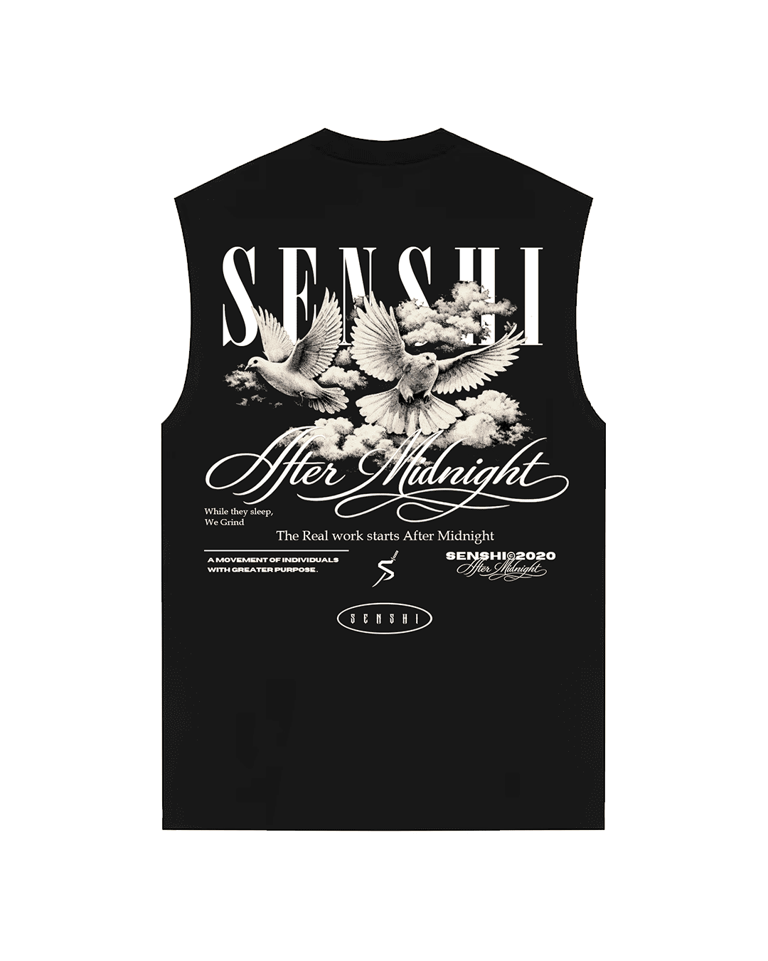 AFTER MIDNIGHT HEAVYWEIGHT OVERSIZED TEE/TANK