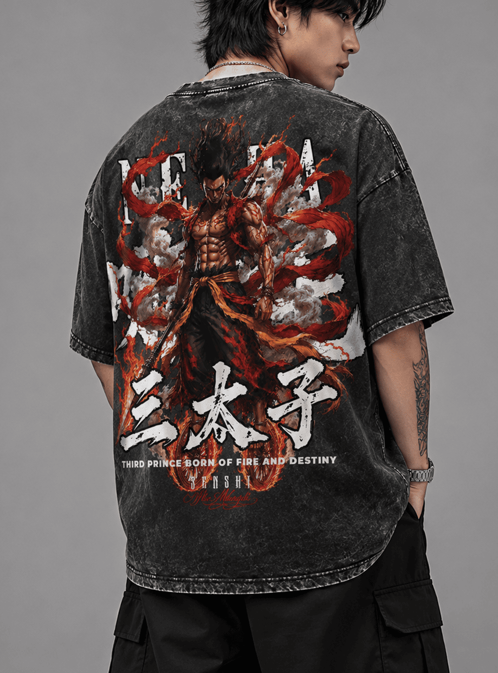 NEZHA PREMIUM OVERSIZED VINTAGE TEE