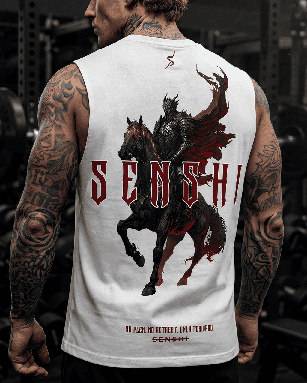 RED KNIGHT PREMIUM OVERSIZED WHITE TEE/TANK