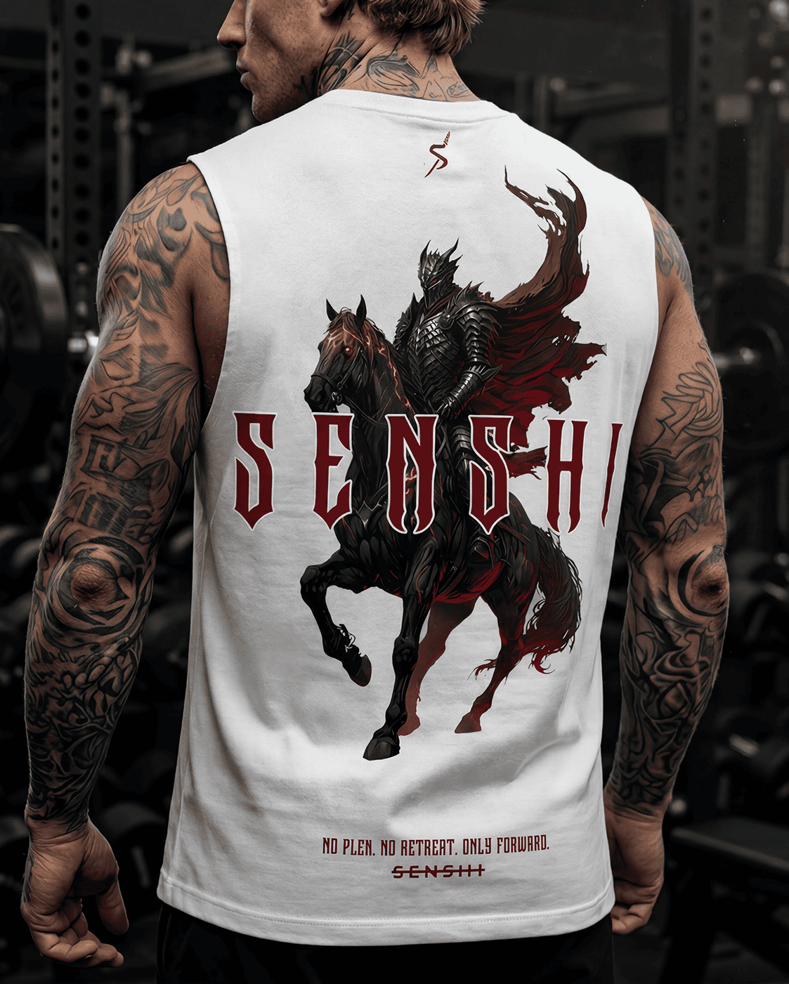RED KNIGHT PREMIUM OVERSIZED WHITE TEE/TANK