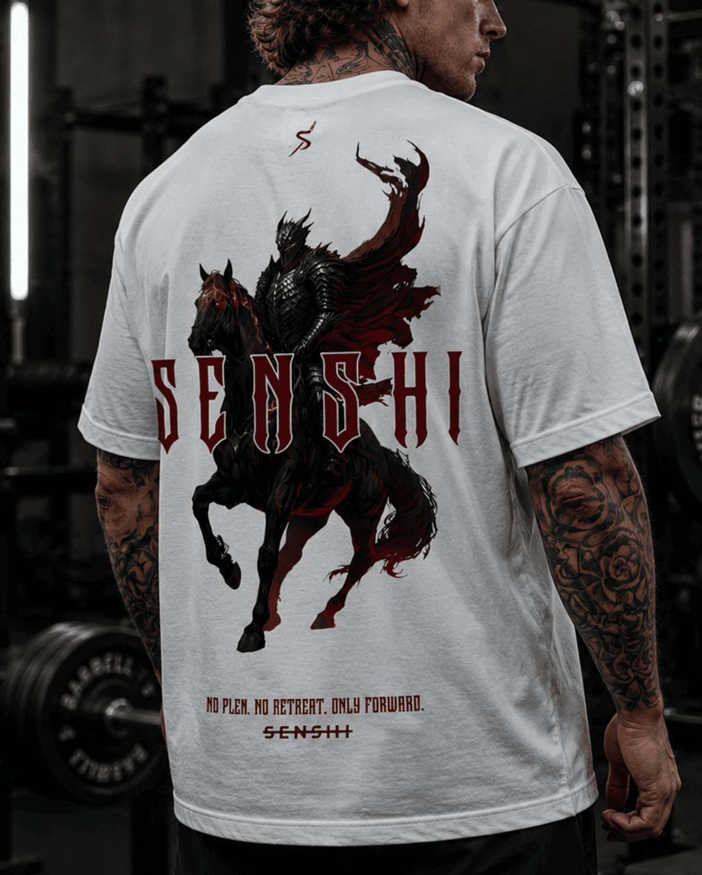 RED KNIGHT PREMIUM OVERSIZED WHITE TEE/TANK