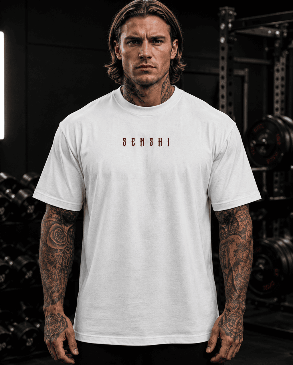 RED KNIGHT PREMIUM OVERSIZED WHITE TEE/TANK