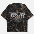 Oversized Pump Cover T-Shirt - Aspire Trust the Process Midnight Camo