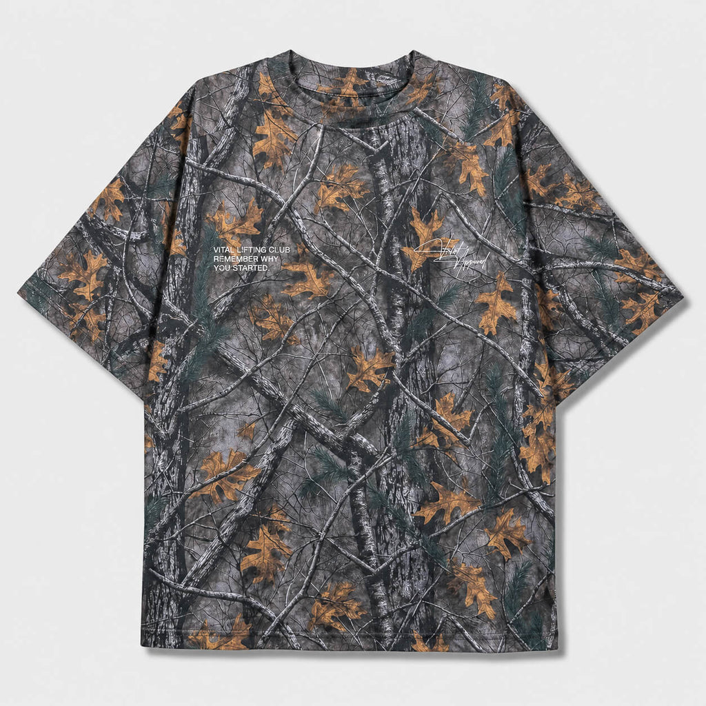 Oversized Pump Cover T-Shirt - Aspire Trust the Process/Forest Camo