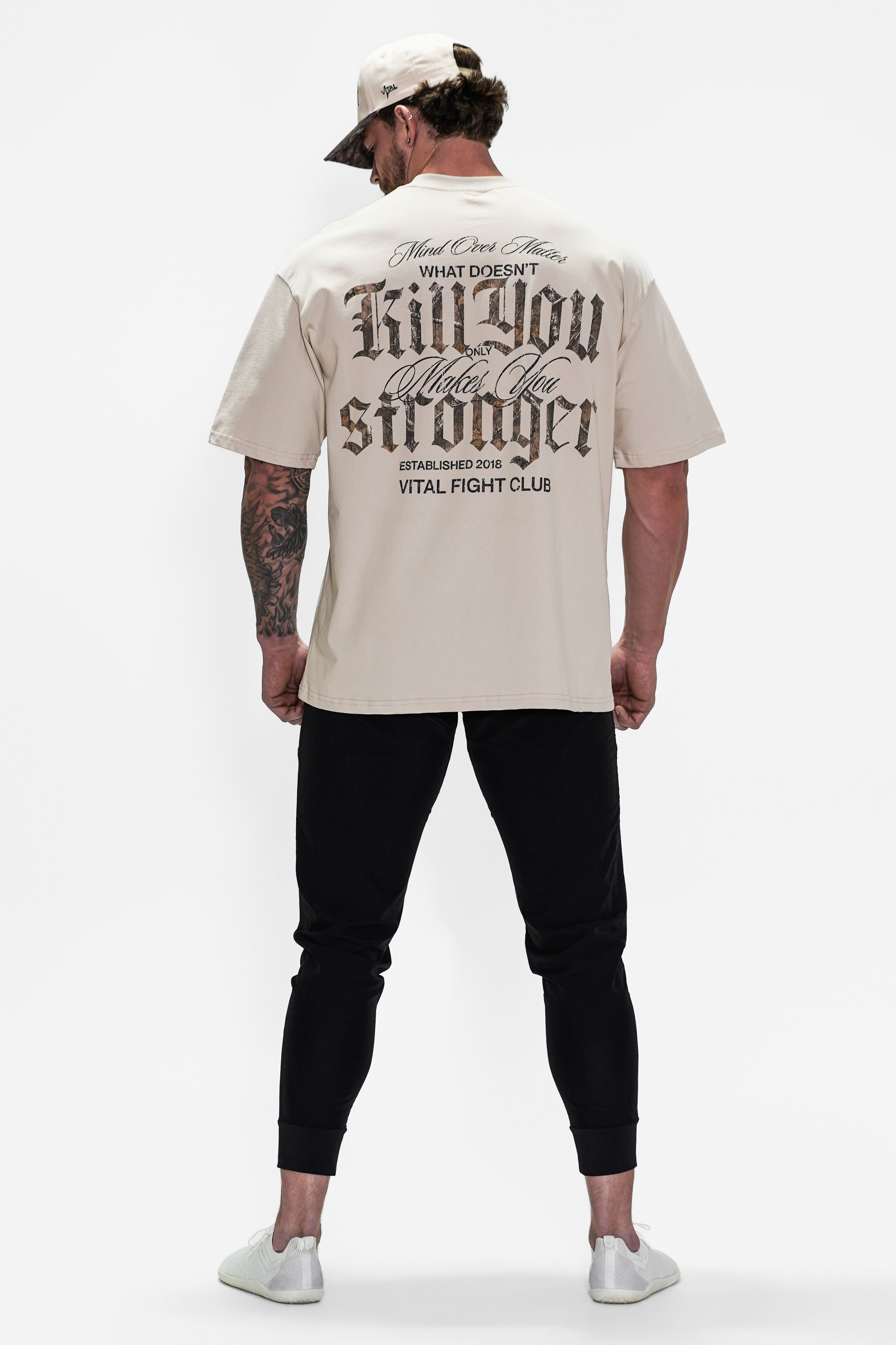 Oversized Pump Cover T-Shirt - Beige/Woodland WDKY