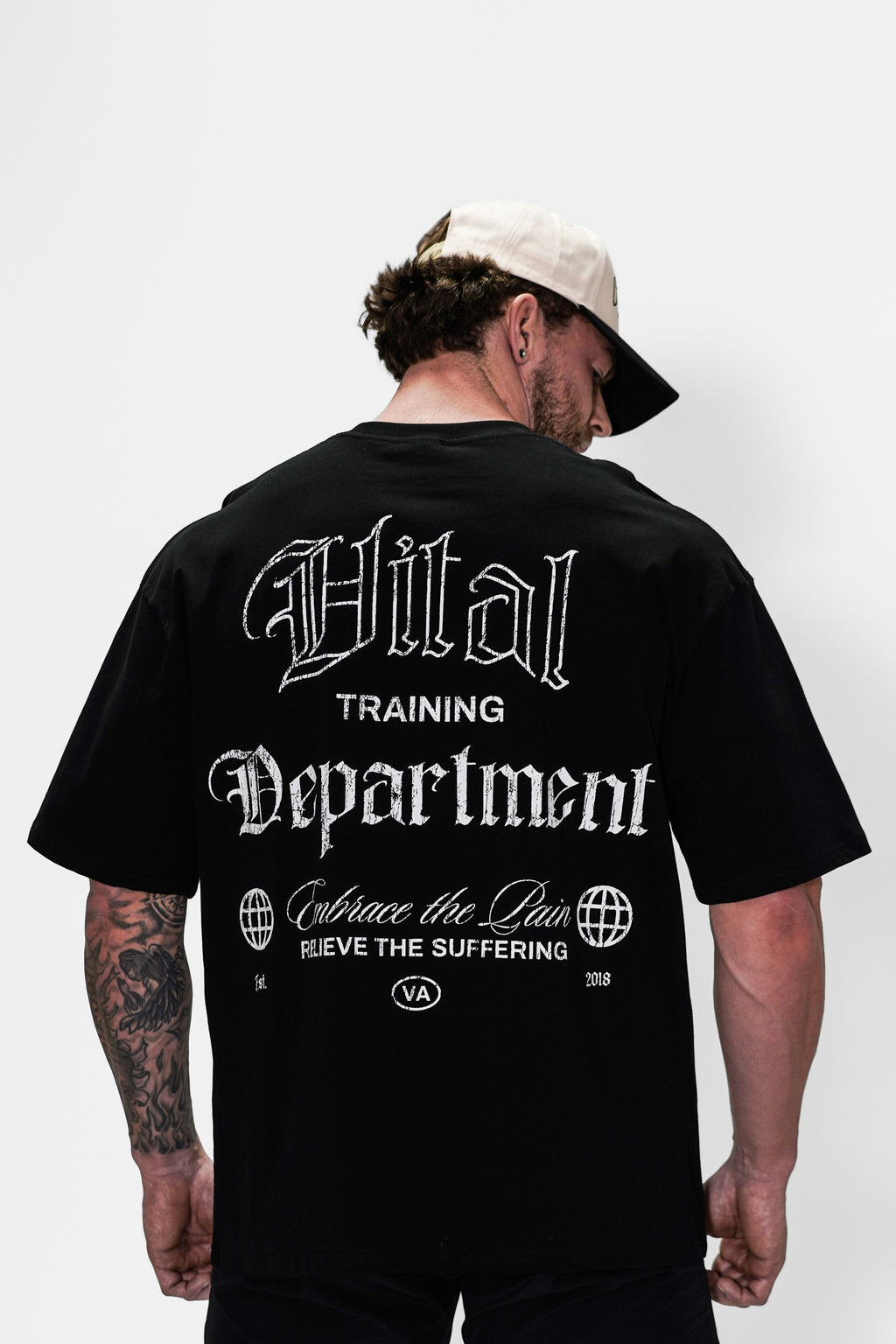 Oversized Pump Cover T-Shirt - Black Training Dept