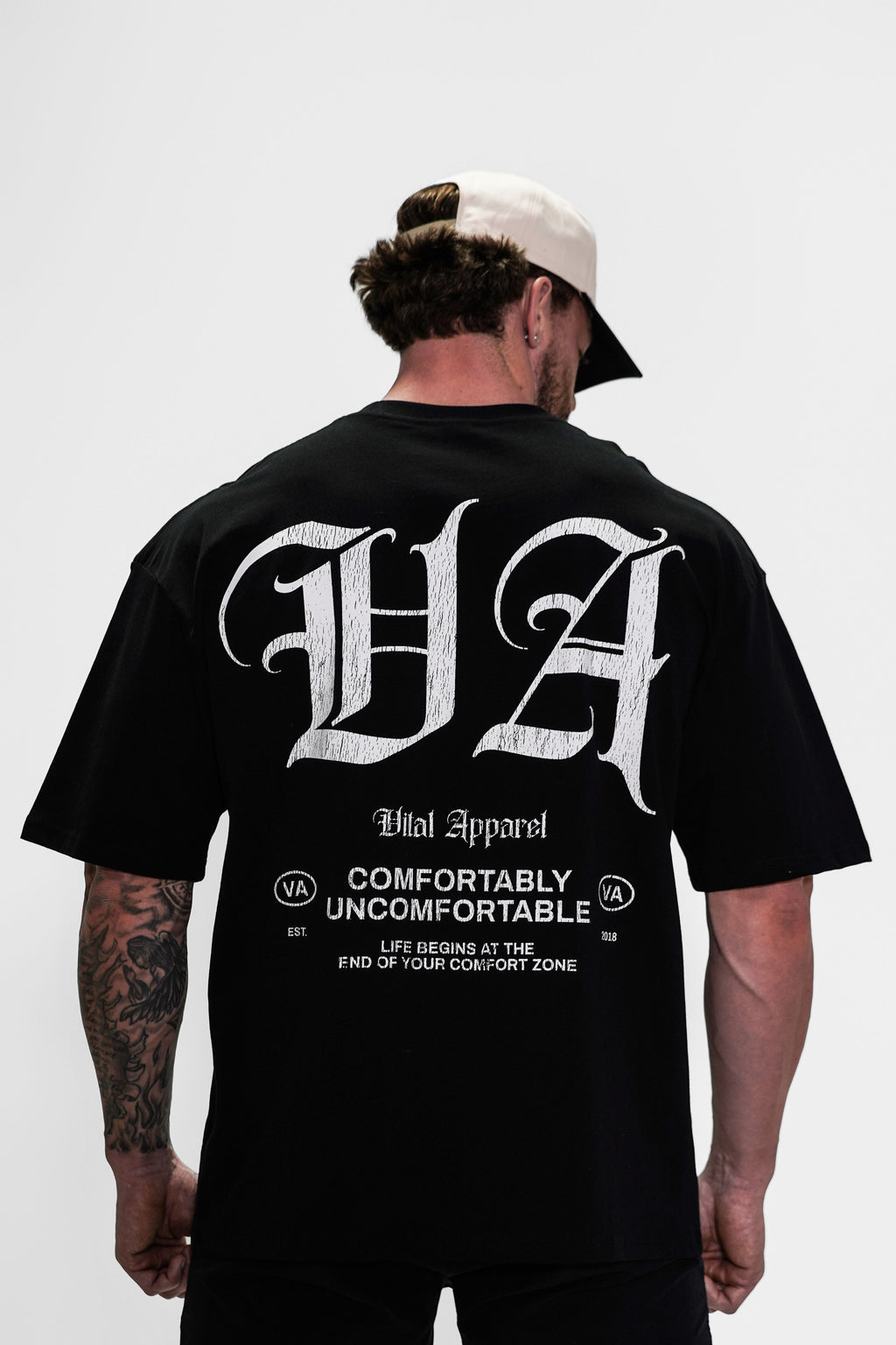 Oversized Pump Cover T-Shirt - Black/White VA