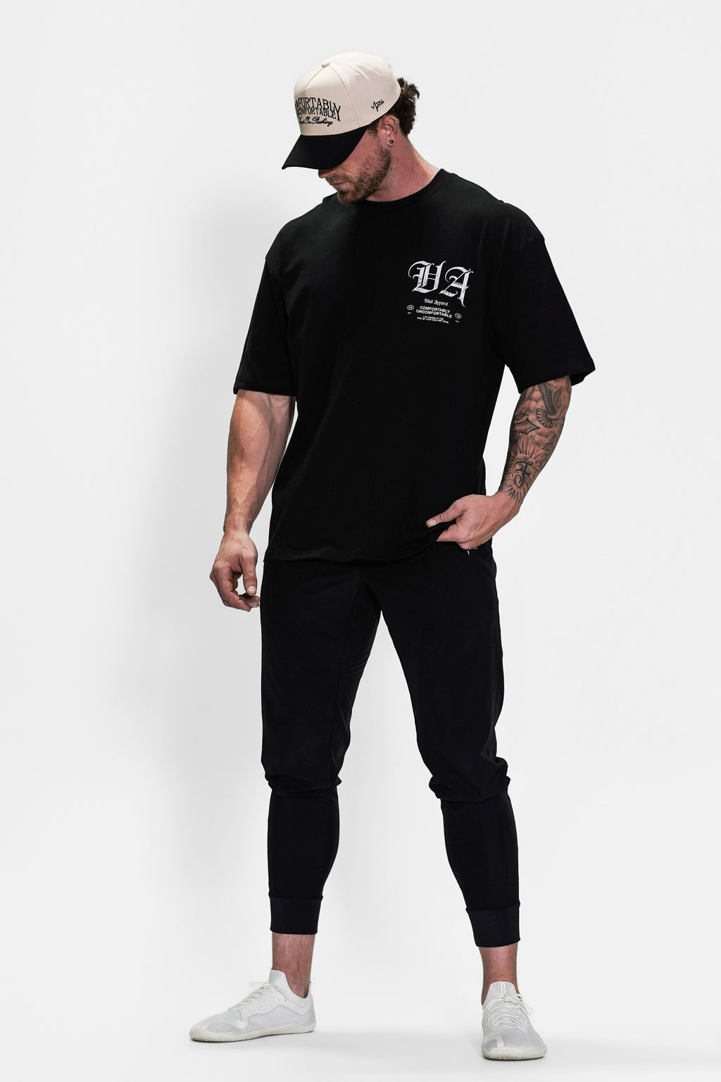 Oversized Pump Cover T-Shirt - Black/White VA